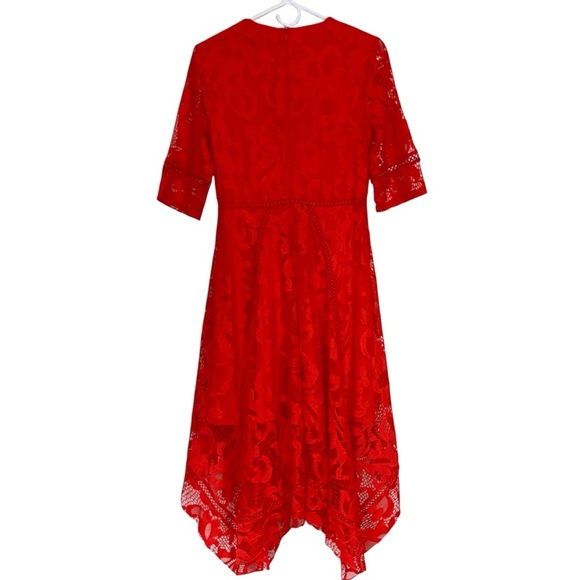 Taylor Orange Fit & Flare Lace Dress - Picture 4 of 8